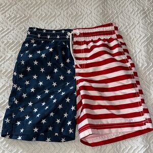 Boy’s Patriotic Star and Stripe Swim Shorts